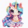 Puzzles wooden figured children's “Fabulous unicorn”, 75 elements