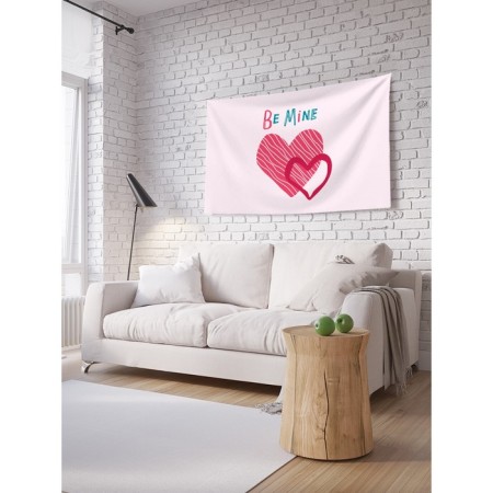 Decorative panel with photo printing "Be mine", horizontal, size 150x200 cm