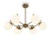 Caustra Freya Fr5173PL-06BS MoonRock, 680x680x430 mm, E27, 6x60W, brass color