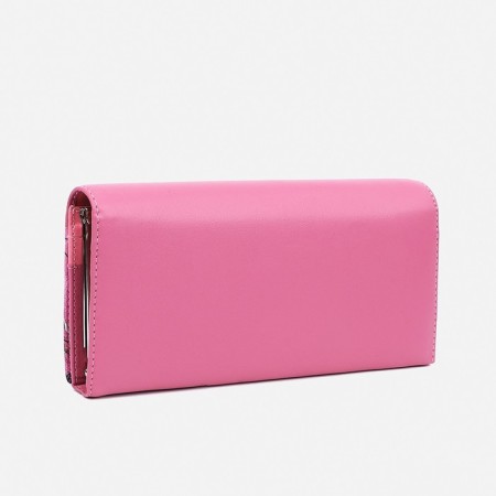 Women's wallet on magnets, pink color-1