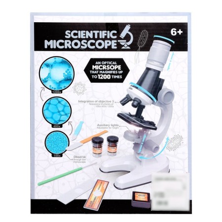 Children's microscope "Young botanist" The frequency of x100, x400, x1200, white, backlight-12