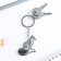 Key keychain acrylic mirror "Fox", 3.9 x 5 cm