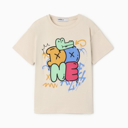 T -shirt Children's KAFTAN "Done", p. 30 (98-104 cm), beige-4