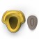 Pot children's Amarobaby Ergonomic, with a lid, yellow color