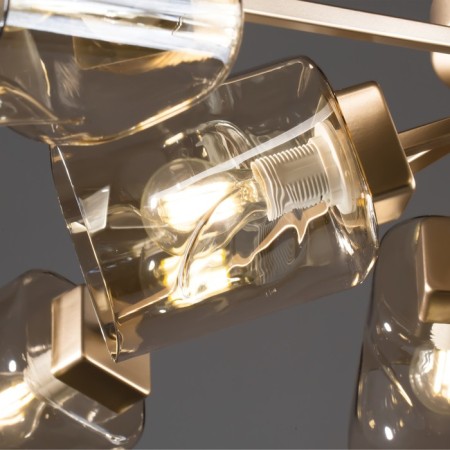 Freya FR5095CL-08G ISABELLA, 820x820x250 mm ceiling lamp, E14, 8x40W, matte gold-2