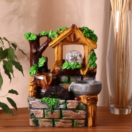 Fountain "Quiet place, house" 16x19x26 cm (with backlight)