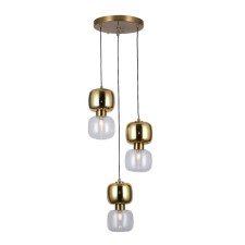Suspended Gerhort G51099/3cop GD+CL, 3x20W, G9, 120x34x34 cm, bronze color