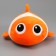 Soft toy "Fish", 19 cm, orange color