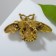 Brooch "Beetle" with wings, the color is white-emergent in black gold