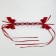 Carnival bandage "Lolita", red color with white braid