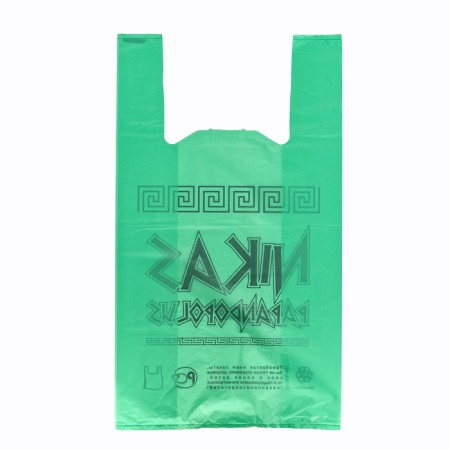 Package Polyethylene T -shirt 30 + 16 x 55 cm, 20 μm, green "Niks"-1