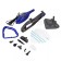 Steam mop KitFort KT-1059, 1300 W, 300 ml, cord 4.7 m, black-blue