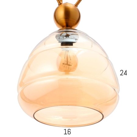Lamp Bayerlux 88510/1 E27 40W gold 25x25x75-175 cm-3