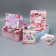 A set of boxes 6 in 1, gift packaging, “flowers”, 10.2 x 10.2 x 6 - 20 x 20 x 11 cm