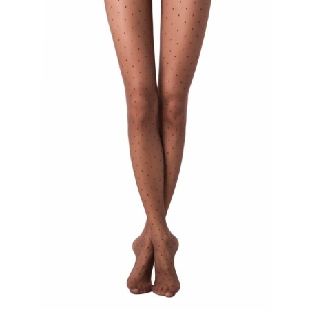 Women's tights Fantasy Dots, size 4, chocolate color-1