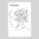 Sticker Plastic Interior Black "Abstraction. Girl with flowers on her head" 40x60 cm