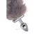 Anal sleeve with a tail and Metal by toyfa, metal, silver, 44.4 cm