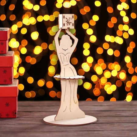 Wooden napkin "Evening outfit", with a stand for toothpicks, 25 × 13 × 13 cm-11