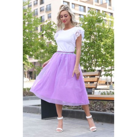 Female skirt, size 52, lilac color