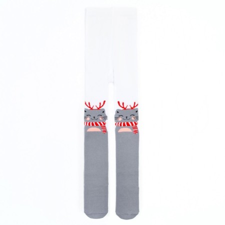 Pantyhose children's kaftan "cat" 116-122 cm, gray-1