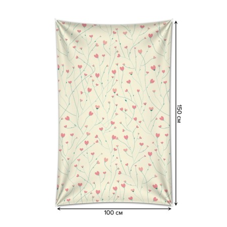 Decorative panel with photo printing "Blooming Love", vertical, size 100x150 cm-1
