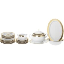 Dining Service 6/25 OPAL, Decor “Wide Kant Platinum, Gold”, 25 items