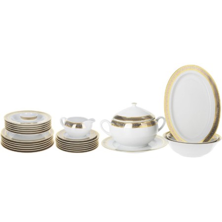 Dining Service 6/25 OPAL, Decor “Wide Kant Platinum, Gold”, 25 items