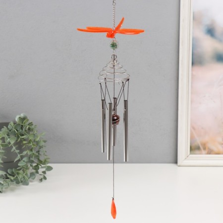 Wind music metal, plastic 4 pipe "Dragonfly" 55x14x8.7 cm