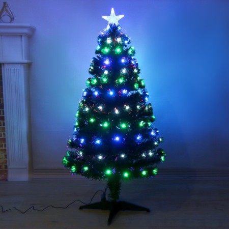 Fiber -Christmas tree "glow" 120 cm d of the lower tier 65 cm 125 branches