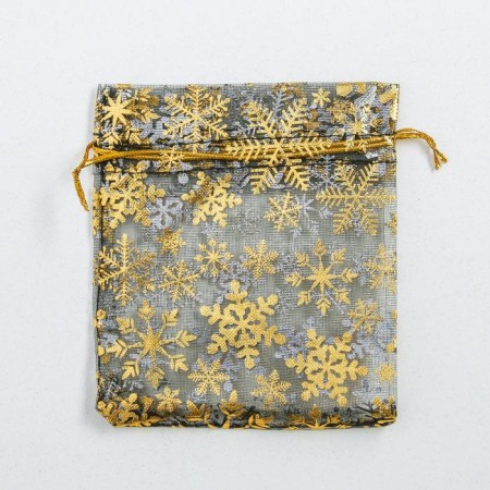 Bag gift organza “Happy New Year!”, 10 x 12 cm +/- 1.5 cm, New Year-2