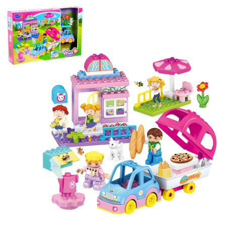 Designer "Country rest", 52 parts, light and sound effects, works from batteries