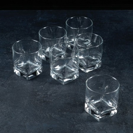 Set of glass glasses for whiskey Baltic, 310 ml, 6 pcs