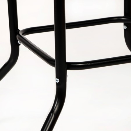 Set of garden furniture: square table and 2 gray chairs-3
