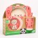 A set of children's bamboo dishes "Kithechka", plate, bowl, glass, devices, 5 items