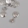 Bale with a suspension metal for the creativity "Lotus" silver 2.7x1.4 cm