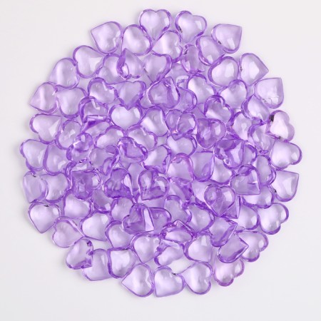 Plastic sores are decorative, set of 100 pcs., Size 1 pc. - 2 × 2 cm, purple color-2