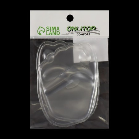 Half -slopes for shoes, on a glue base, silicone, 9.5 × 6.5 cm, pair, color transparent-6