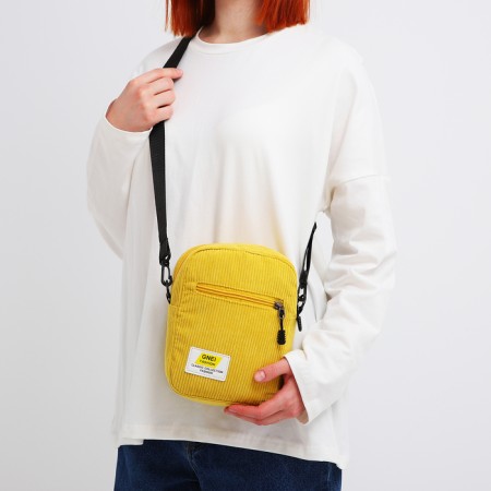 Youth bag with zipper, yellow color-2