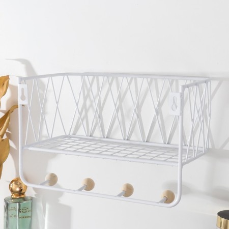 Decorative metal hooks "Network" white 15.5x12x25 cm-3
