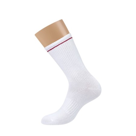 Men's socks with a high elastic band Omsa Active, size 42-44, Bianco color, Rosso-1