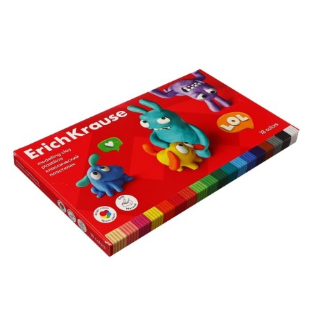 Plasticine 18 colors, 324 g, Erichkrause "Jolly Friends", with a stack, in cardboard packaging-4