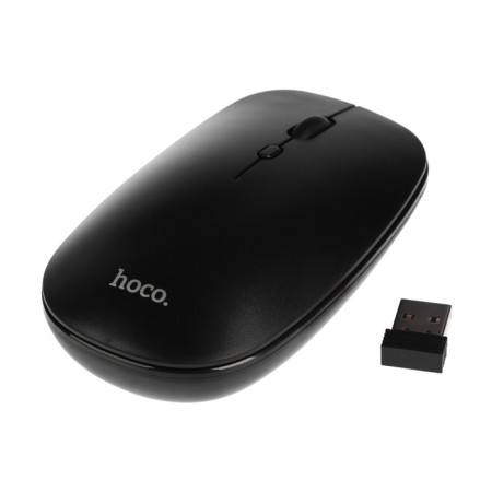 Hoco GM15 mouse, wireless (2.4 + BT), optical, 800-1200-1600 dpi, black-6