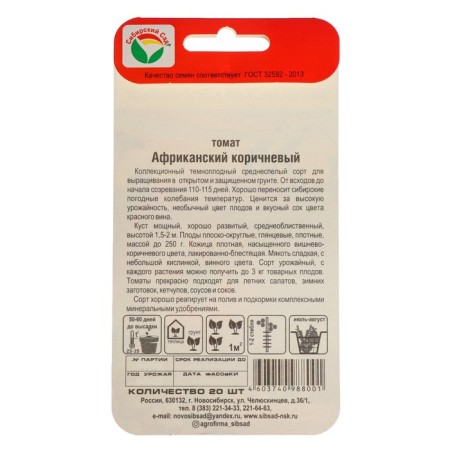 African tomato seeds, brown, 20 pcs-1
