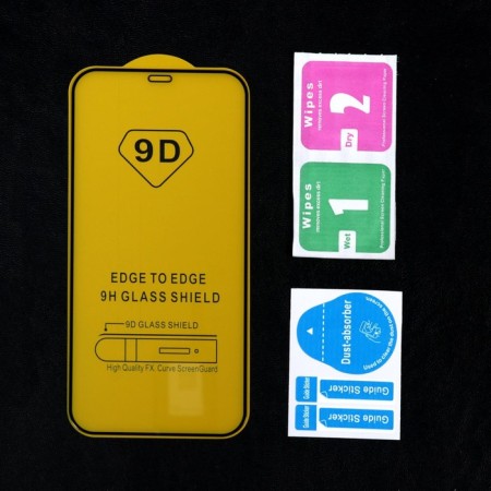 Protective glass 9d Luazon for iPhone 12/12 Pro, full glue, 0.33 mm, 9n-2