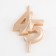 Candle in the cake "Jubilee", number 45, 10 cm, champagne