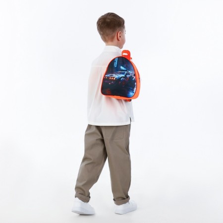 Baby backpack 21*9*23, lightning department, racing car city, orange-6