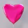 Foil ball 19 ", heart, fuchsia color