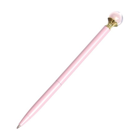 Ballpoint handle Meshu Pink Pearl, blue rod, metal case-2