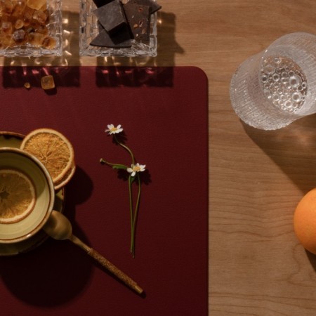 Serving napkin Zapel Eco Leather, grenade color-4