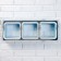 Set of wall shelves 1+3, blue (large 75*26cm, 3 small 20*20cm)